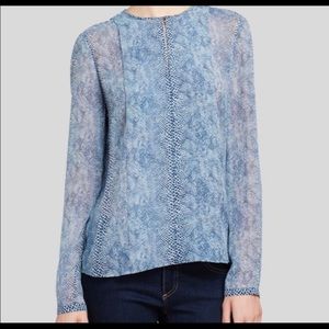 Tory Burch Snake print blouse size 2